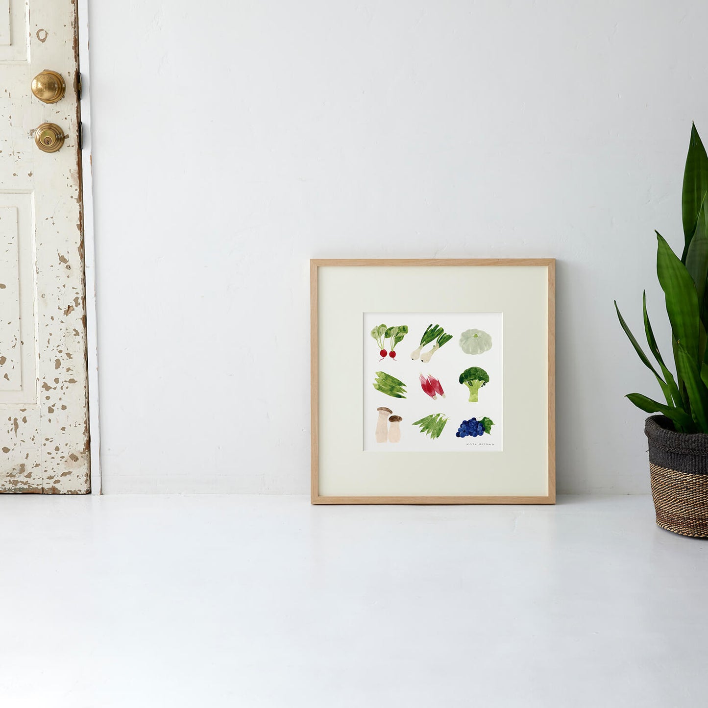 VEGETABLES (Vegetables) Frame 50 + Framed with Matting