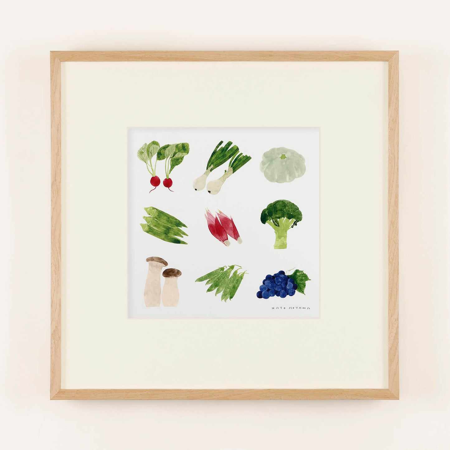 VEGETABLES (Vegetables) Frame 50 + Framed with Matting
