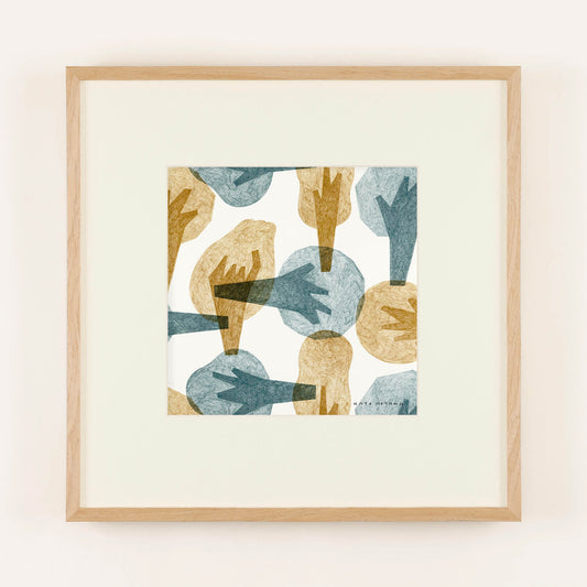 SEE THROUGH FOREST (Smoky Green) - 50cm frame + matting included.