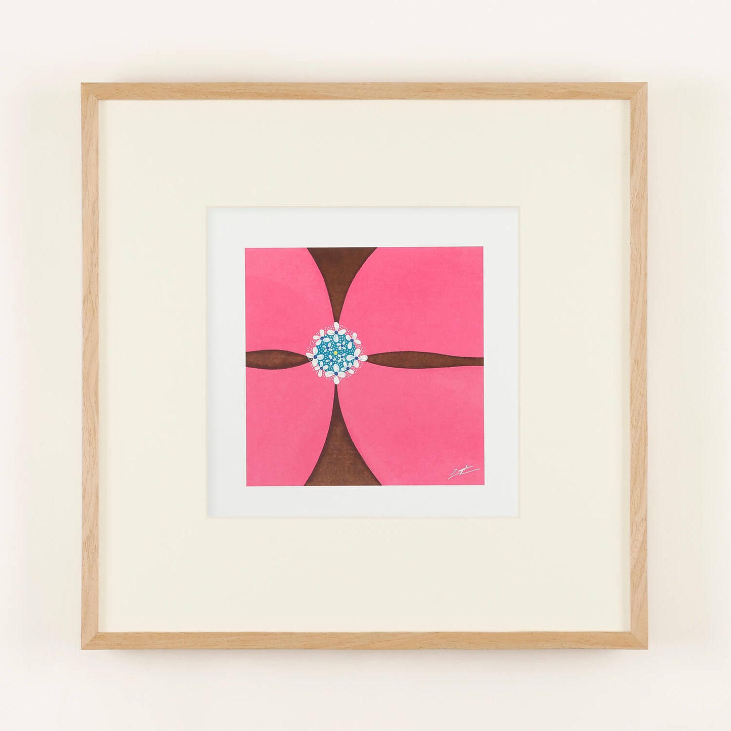 FAIRY FLOWER (pink) Frame 50 + Matting for Framing