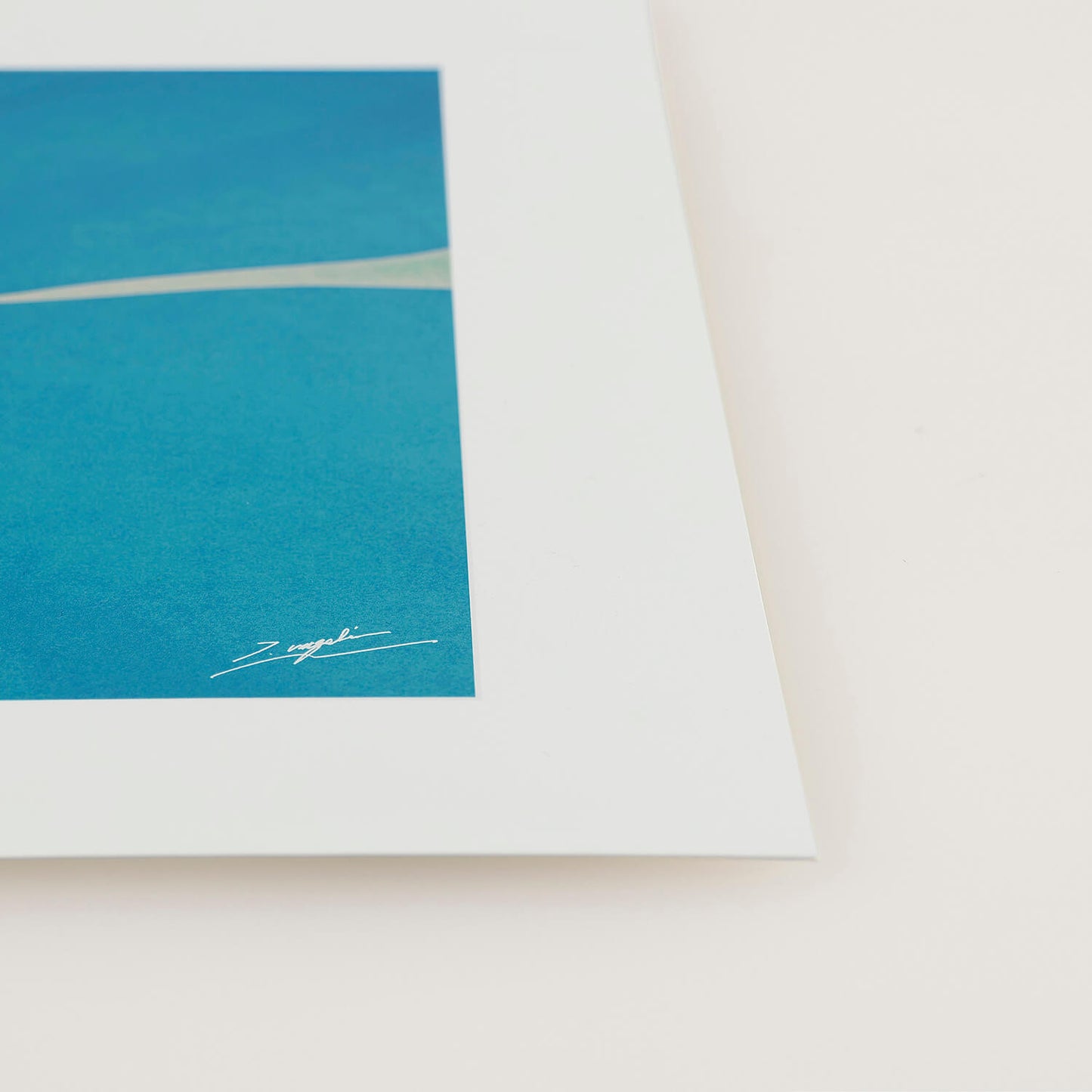 FAIRY FLOWER (Fairy Flower) blue, frame size 50+, with framed mat.