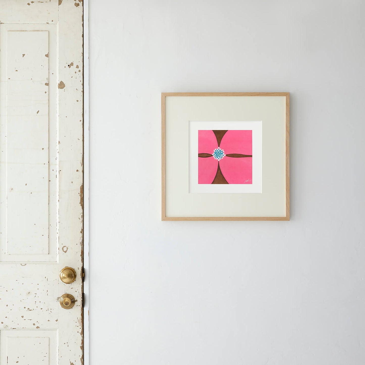 FAIRY FLOWER (pink) Frame 50 + Matting for Framing