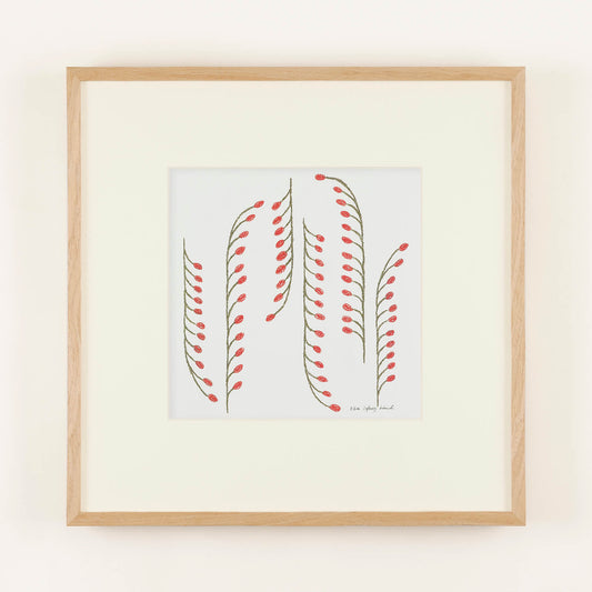 Dream Plants (pink) - 50cm frame + matting included.