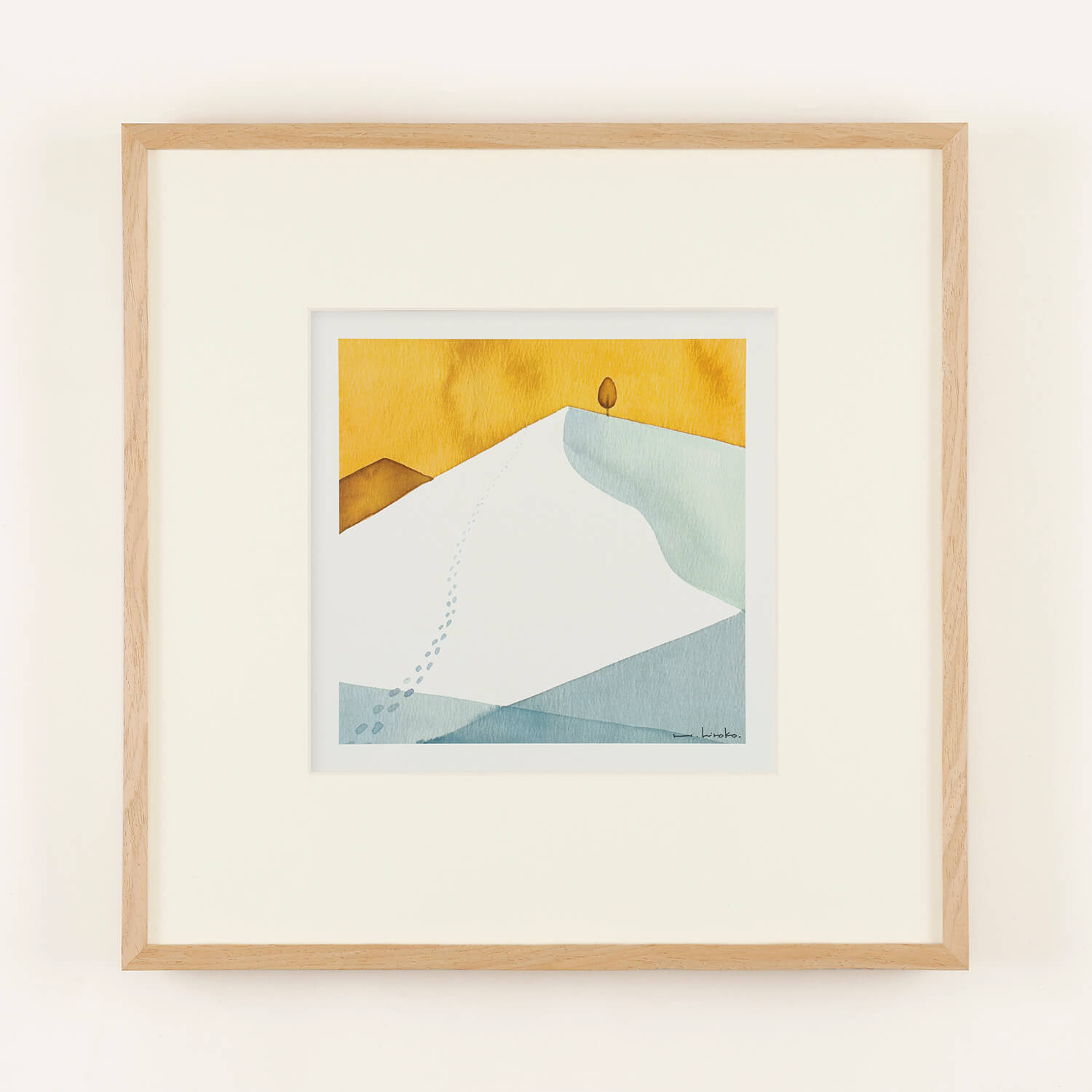 アートポスター | あの木のところまで フレーム50＋額装マット付き – a