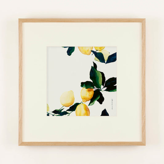 LEMON (Lemon) yellow frame 50+ with matting and framing.