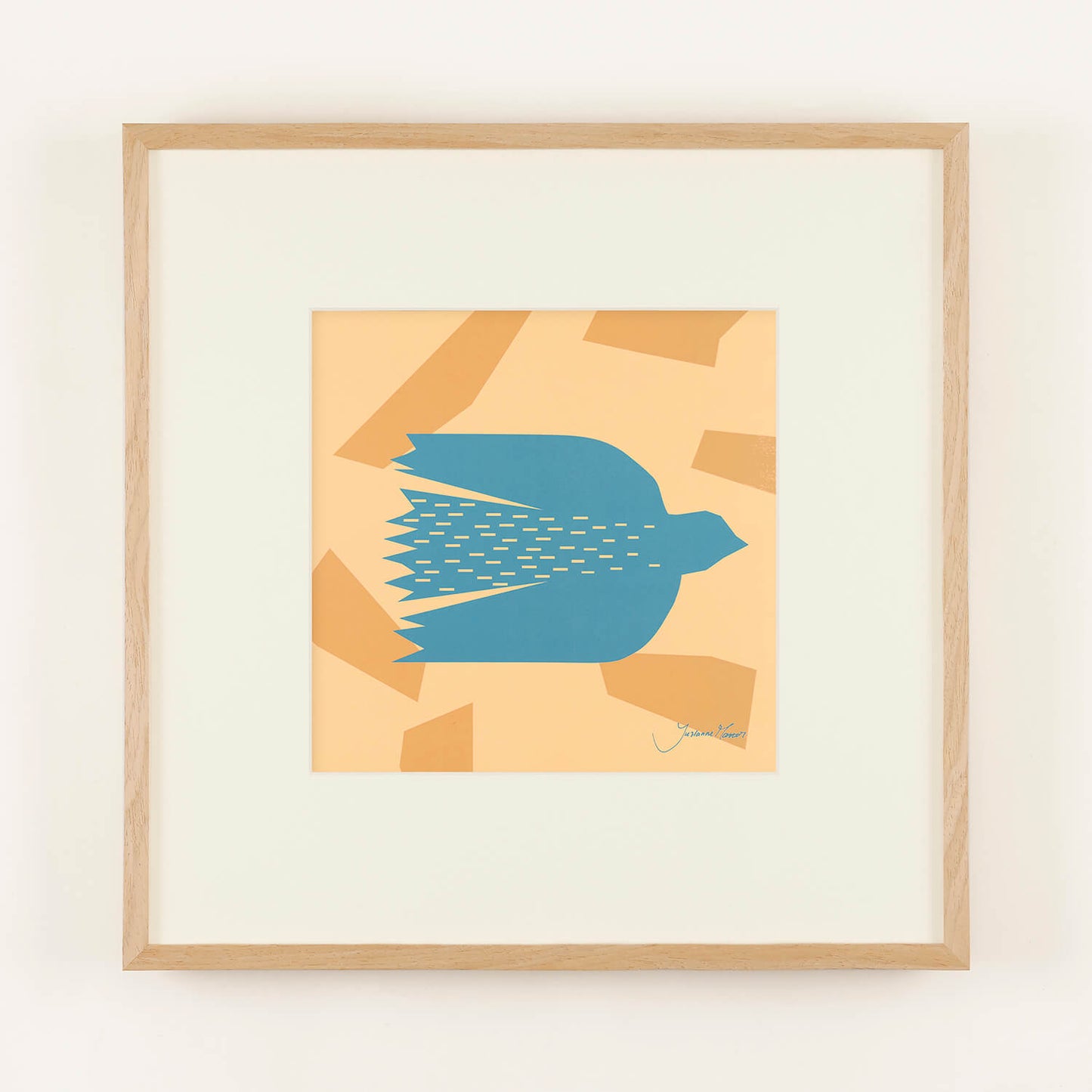 BIRD (Bird) blue frame 50+ with framed mat.