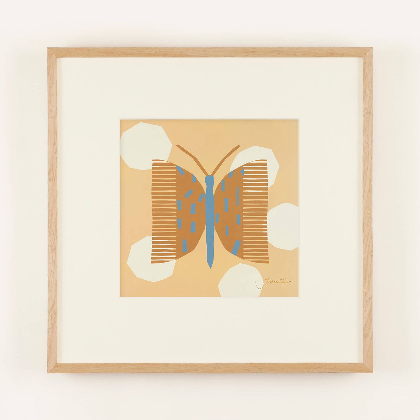 BUTTERFLY (Butterfly) terracotta frame 50+ with framed mat.