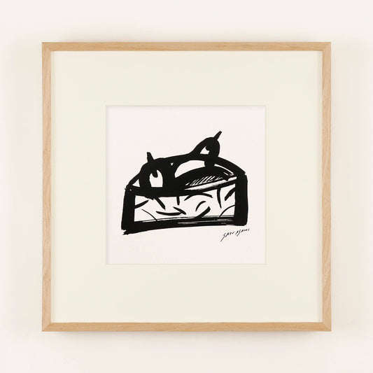 SHALLOW BOWL (black frame 50+ with matting and framing)