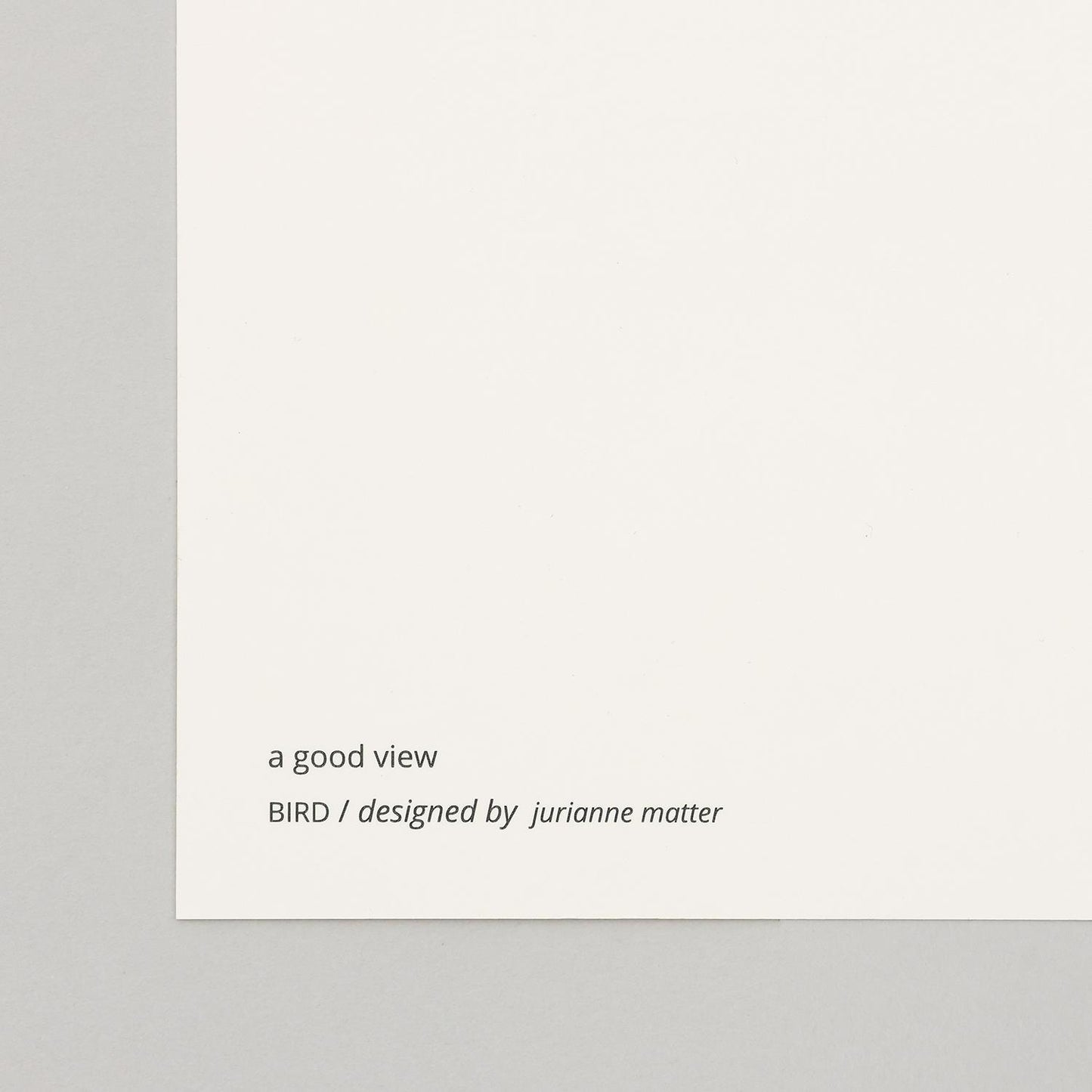 BIRD (Bird) blue frame 50+ with framed mat.