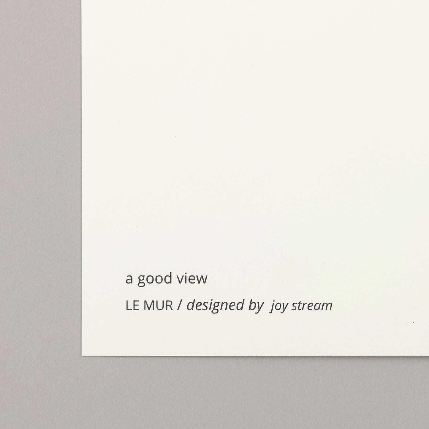 LE MUR (Le Muer) Frame 50+ with framed mat.