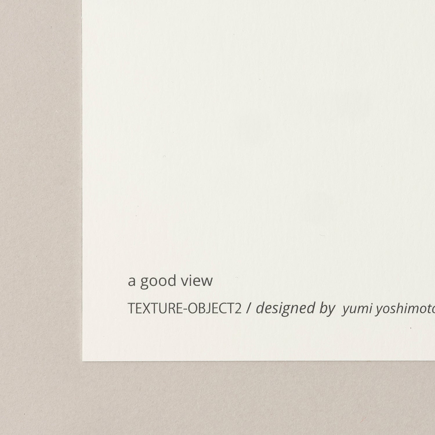 TEXTURE-OBJECT 2(テクスチャーオブジェクト2)charcoalgray - a good view