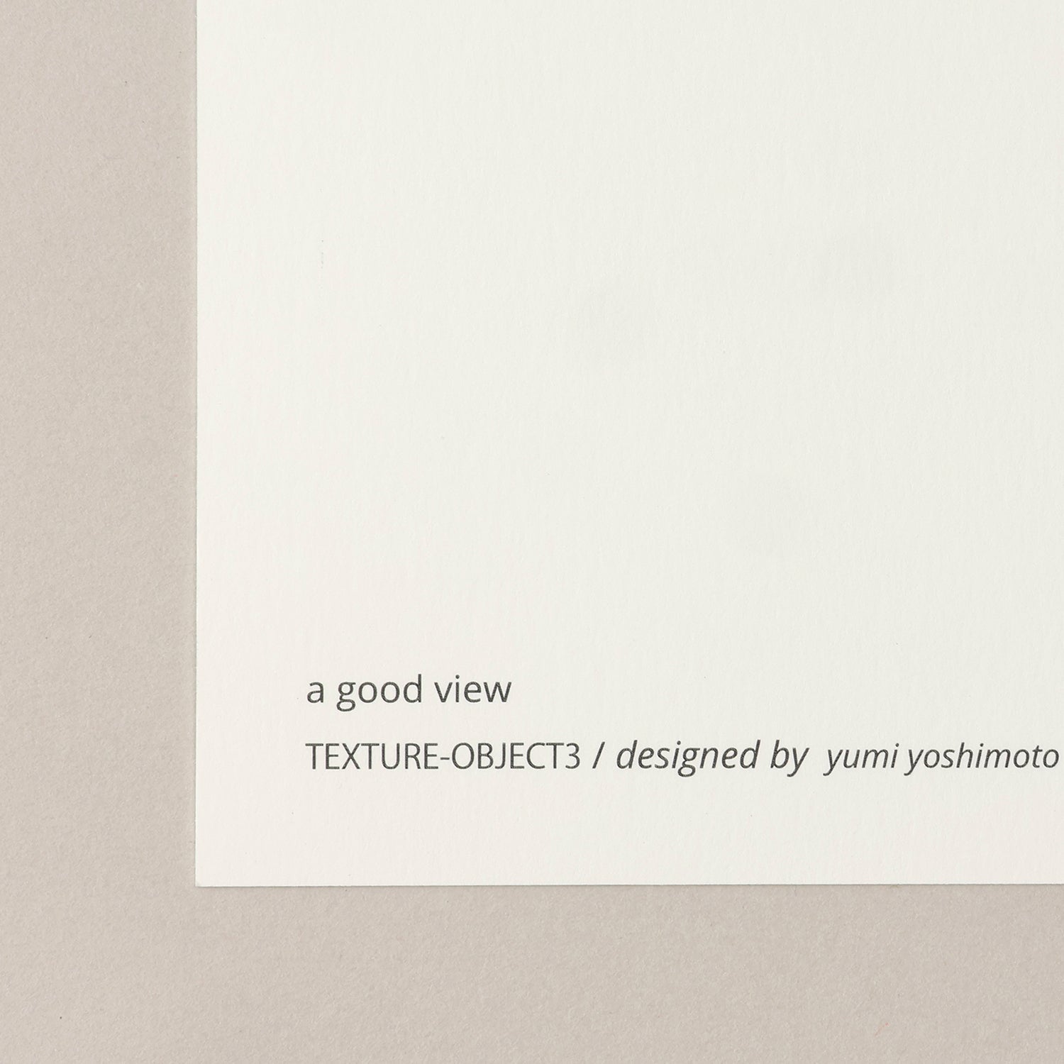 TEXTURE-OBJECT 3(テクスチャーオブジェクト3)mint - a good view