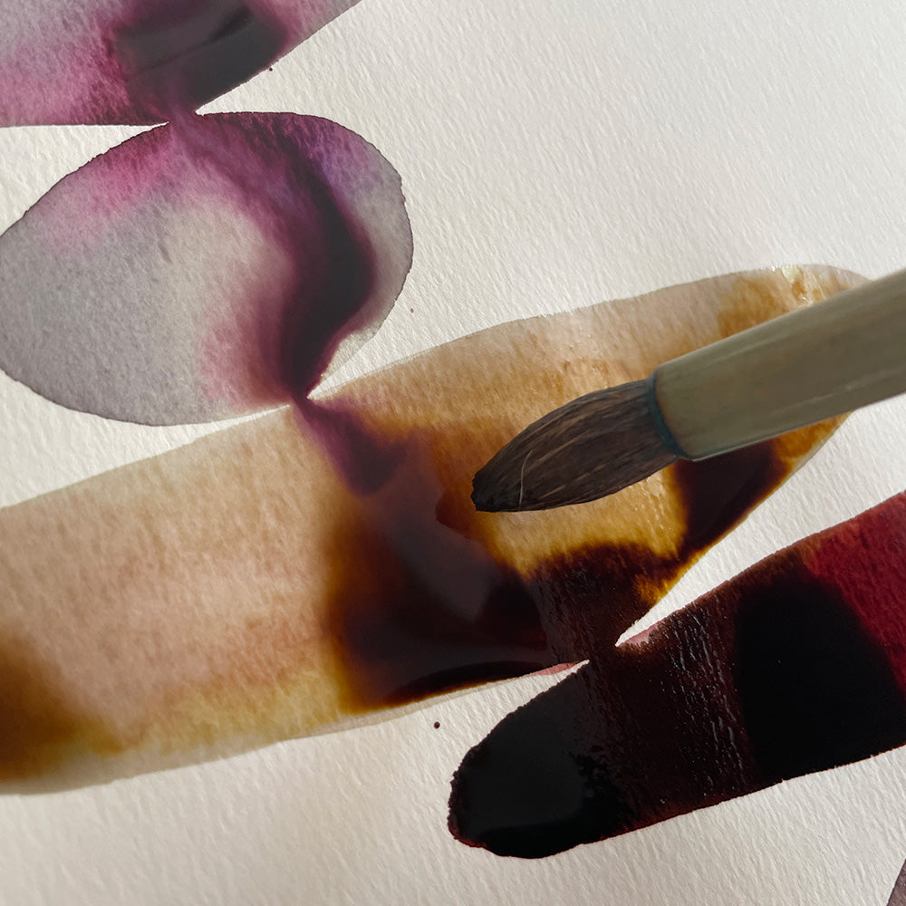 ハシモトヒロコさんが描いた、抽象風景画の新作をご紹介します。