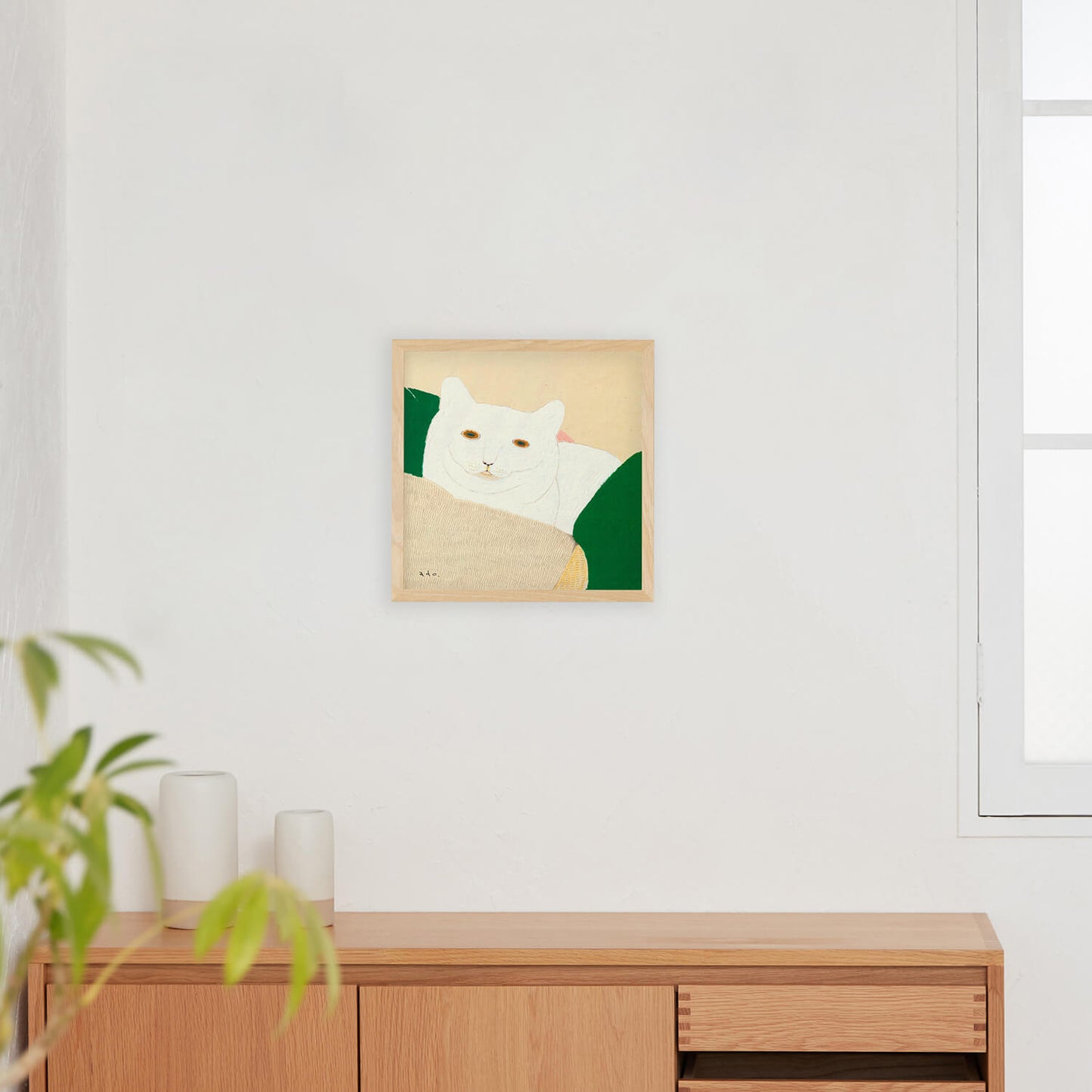 いえにいるシロネコ　フレームセット