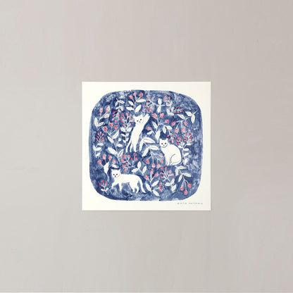 CAT AND BERRY (Cat and Berry) blue
