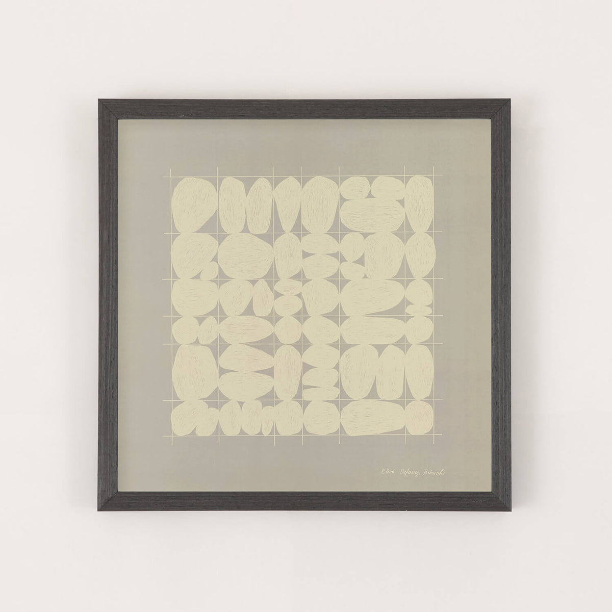 Stones Grid (Stones Grid) Gray Frame Set