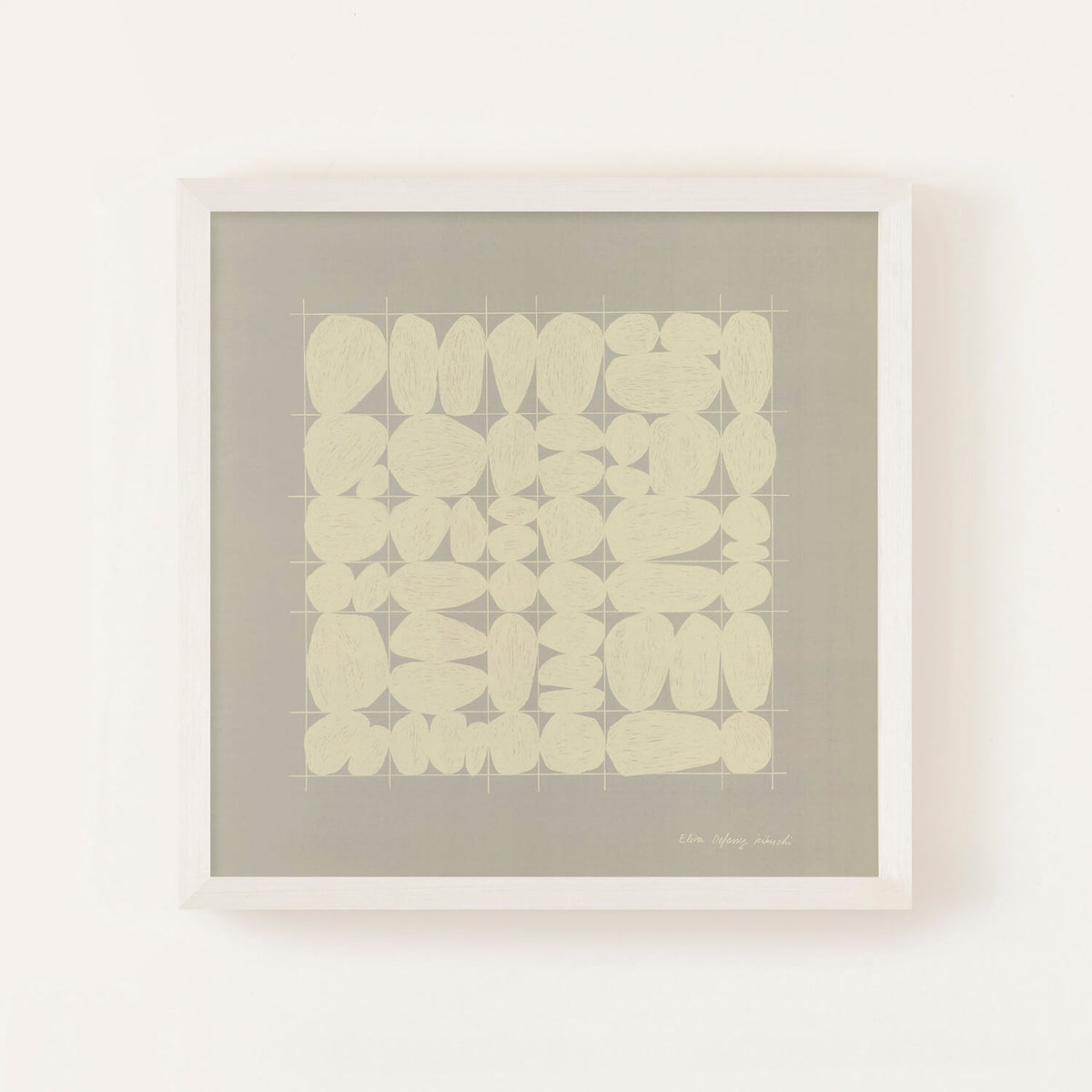 Stones Grid (Stones Grid) Gray Frame Set