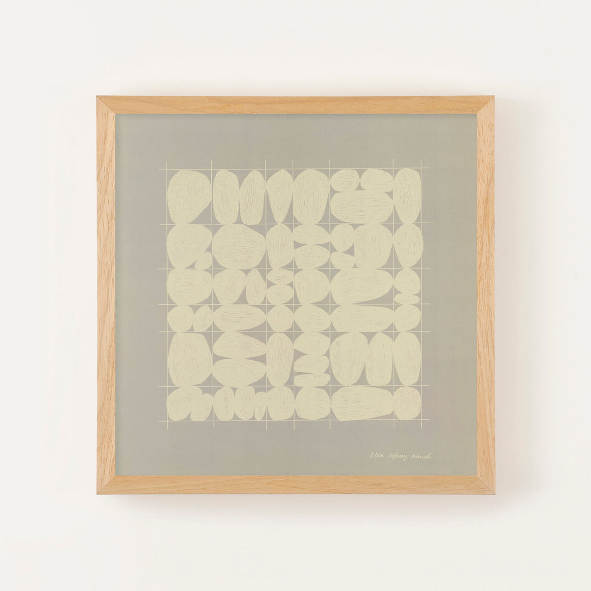 Stones Grid (Stones Grid) Gray Frame Set