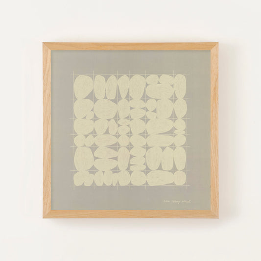 Stones Grid (Stones Grid) Gray Frame Set