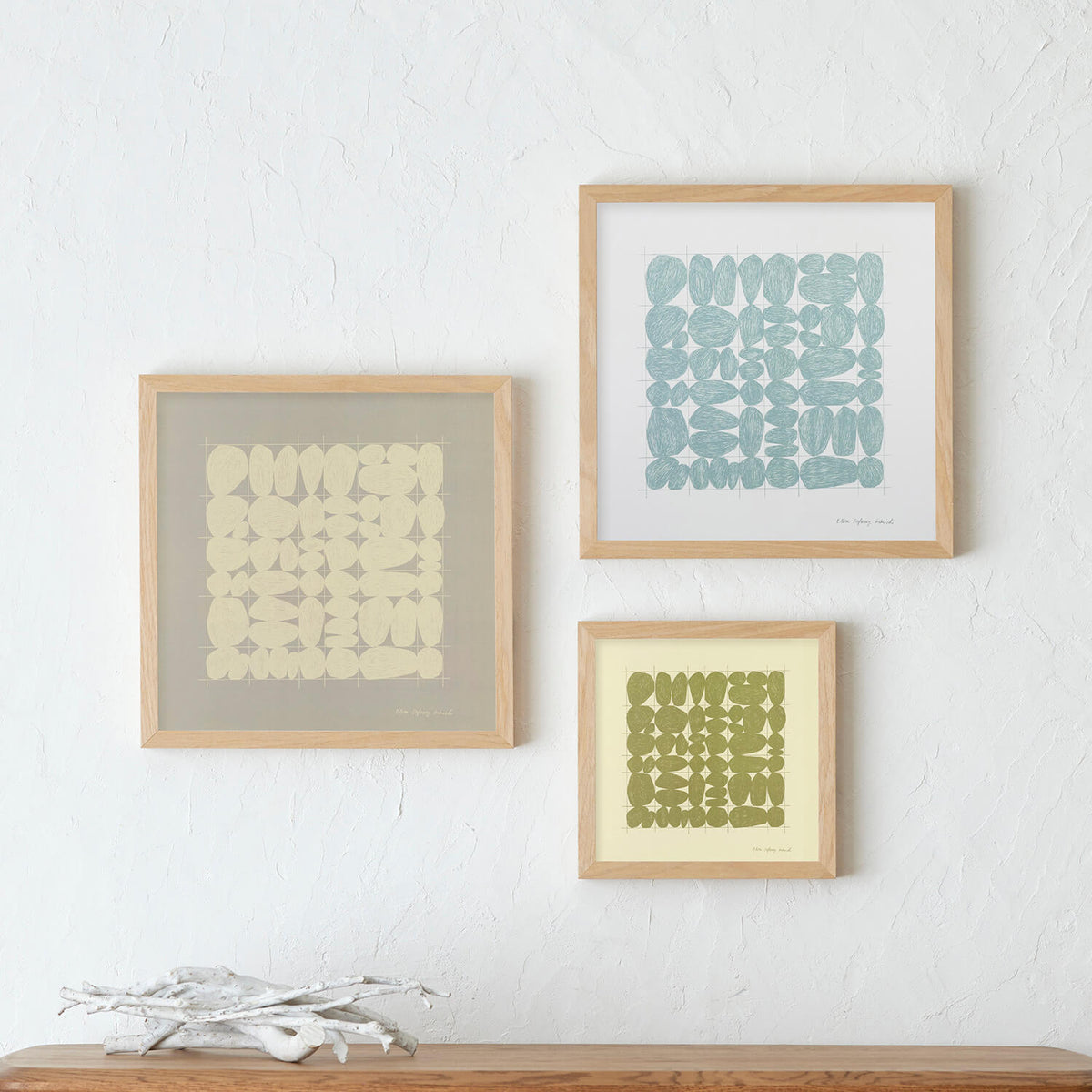 Stones Grid (Stones Grid) Gray Frame Set