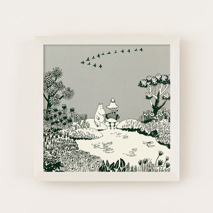 MOOMIN MIZUBENOFUTARI (Two by the Water) gray frameset