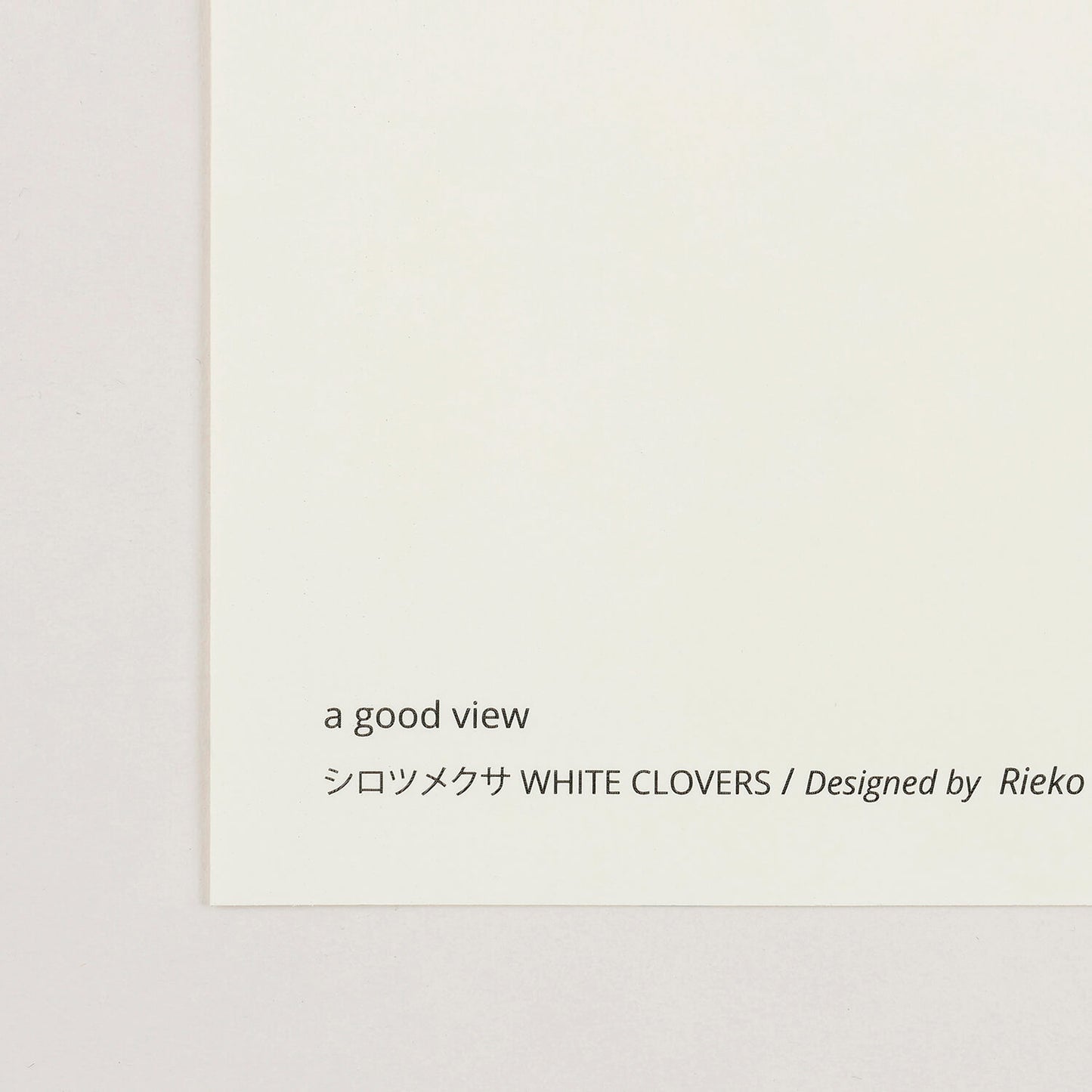 White clovers（シロツメクサ ） フレーム50＋額装マット付き