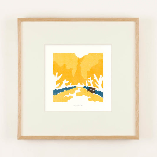 銀杏並木　フレーム50＋額装マット付き