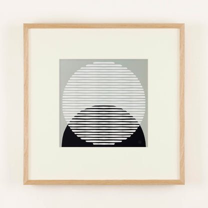 Lunar Eclipse (Gesshoku) - Gray Frame 50+ with Matting