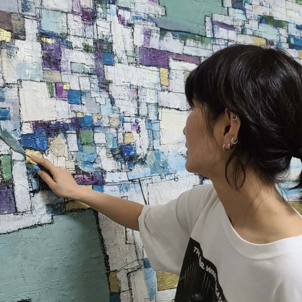 余村展、【ブルースターの囁き】、希少な画集画、新品高級額・額装付 アートポスター | BLUE DISTANCE D（ブルーディスタンス ディー