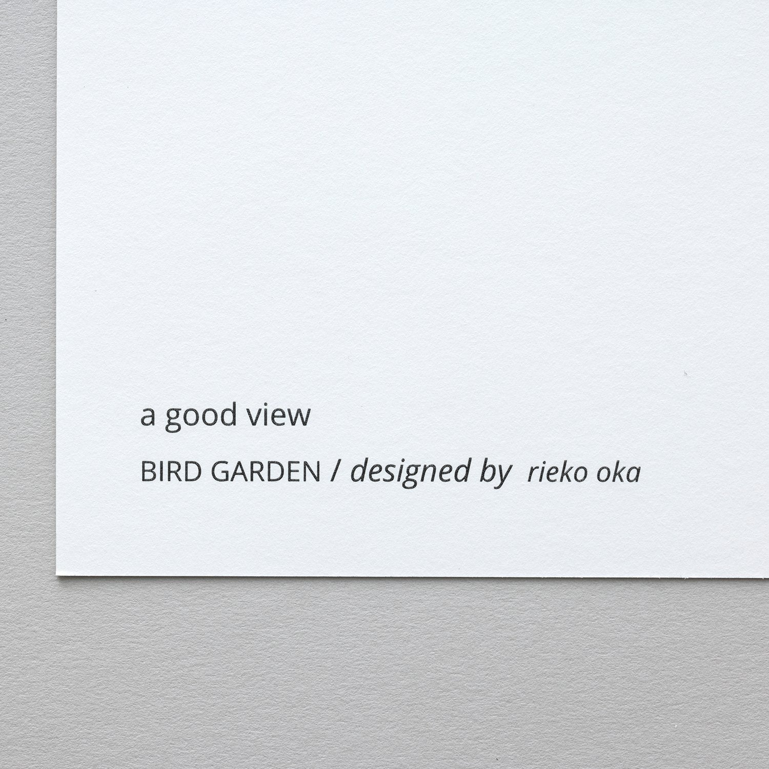 BIRD GARDEN（バードガーデン）blue - a good view