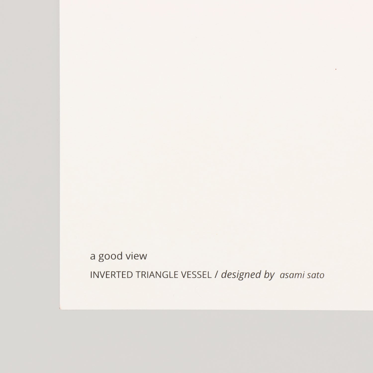 INVERTED TRIANGLE VESSEL（ インバーティドトライアングルベセル）black フレームセット - a good view