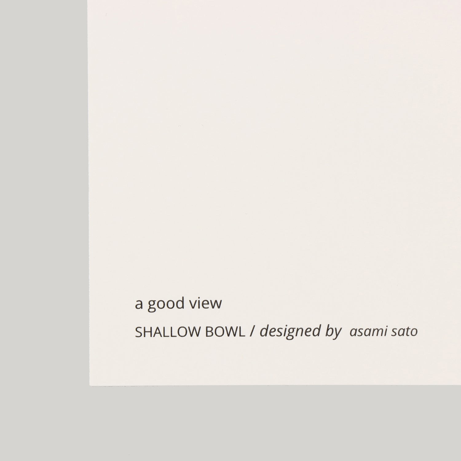 SHALLOW BOWL（シャローボウル）black フレームセット - a good view